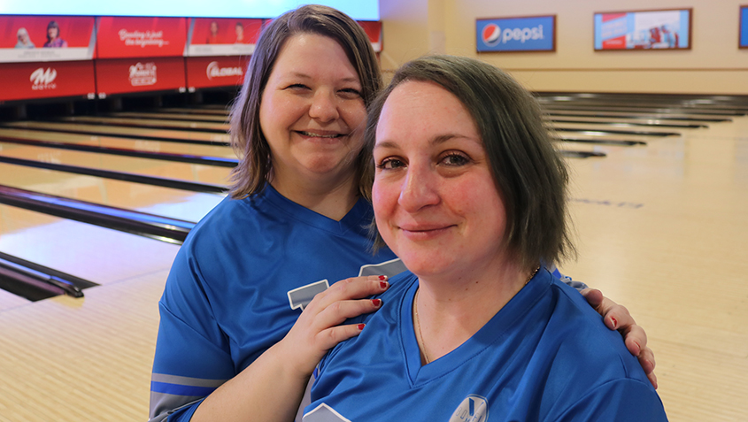 Melanie Newton and Amber Borrello at the 2023 USBC Women's Championships